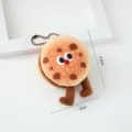 Porte-clés biscuit en peluche mignon avec petites jambes, pendentif de sac doux et charmant. - Pretzel en Cœur / Style de chaîne à billes