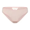 Roze dames laagste taille slip ademende effen kleur ondergoed met rug kruis uitsnede. - S / Bottoms / Roze