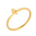 Gold lightning ring titanium steel 18k gold plated fashion couple jewelry minimalist design - Size 6 / Narrow Lightning / Gold