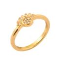 Vergoldeter Sonnen- und Mond-Diamantring, eleganter Stacking-Ring für Damen und Mädchen. - Größe 6 / Gold