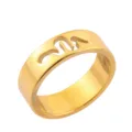 18k vergoldeter edelstahl hohler schlangen design paaring mode schmuck fur herren ring - Größe 6 / Breite Schlange / Gold