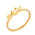 Vergoldeter Edelstahl Blitz Schlange Ring Minimalistisches Paar Schmuck Variante - Größe 6 / Schmale Schlange / Gold