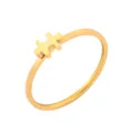 Minimalistischer vergoldeter Edelstahl Puzzle Ring Variante, schicker eleganter Fingerschmuck. - Größe 6 / Schmal Geometrisch / Gold