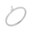 Edelstahl Ring mit Dinosaurier Motiv Mode Paar Schmuck minimalistischer Silber Metall Ring - Schmale Dinosaurier-Ringe in Stahlfarbe / Größe 6