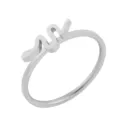 Minimalistischer silberner Edelstahl Schlangen Blitz Ring Titan Paare Modeschmuck - Schmale Schlangen-Ringe in Stahlfarbe / Größe 6