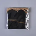 Set d etiquettes en papier noir en forme de coeur avec ficelle de jute pour vetements - Étiquette Cœur en Carton Noir / 50 Pièces/Paquet (4x9cm)