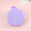 Peigne coussin d'air pliable violet portable avec miroir, brosse à cheveux compacte. - Peigne Miroir Pliable Simple / Violet Taro