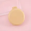 Brosse a cheveux pliante portable avec miroir compact, joli peigne de massage rose de voyage. - Peigne Miroir Pliable Simple / Jaune Citron