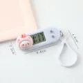 Petite montre électronique portable pour enfants avec joli design de lapin et porte-clés - Montres suspendues électroniques blanches - Chat