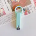 Schattige lichtblauwe nagelknipper met ringhandvat draagbaar manicuregereedschap voor nagels - Meerblauw
