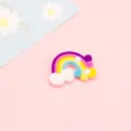 Joli patch arc-en-ciel en caoutchouc souple pour accessoires DIY et pinces à cheveux. - S / Arc-en-ciel Violet