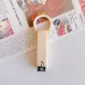 Draagbare schattige cartoon nagelknipper voor studenten en kinderen, manicure gereedschap. - Bruin