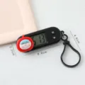 Llavero de reloj digital portátil con muñeca bonita y pantalla clara para los niños. - Reloj digital para colgar negro - Chubby