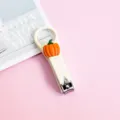 Mignon coupe-ongles citrouille dessin animé, coupe-ongles macaron portable pour soins des enfants. - Citrouille