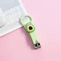 Groene cartoon avocado nagelknipper, draagbare anti-spat vingernagel knipgereedschap. - Avocado B