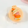 Brosse à cheveux pliante de dessin animé mignon avec miroir peigne mini portable. - Gâteau à l'Orange