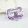 Étui à lentilles de contact chat mignon portable boîte visible élégante pour voyage - Chaton mangoustan