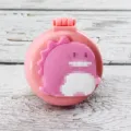 Pink folding hair brush portable cute cartoon animal massage comb for daily use now - Pink Base Dinosaur