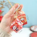 Süßer Cartoon Panda Neujahr Würfel Schlüsselanhänger Roter Anhänger Geschenk 1Stk - Neujahrsglück / Süßer Panda Zauberwürfel-Schlüsselanhänger