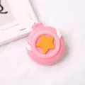 Portable folding air cushion hair brush, cute pink star design massage comb for women. - Pink Base - Little Wings