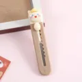 Mini couteau utilitaire mignon de dessin animé, cutter portable pour fournitures. - Cutter de dessin animé - Chat avec chapeau