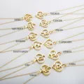 Gold zodiac sign heart pendant necklace set featuring all twelve astrological symbols elegantly. - Gold Necklace (Taurus)
