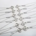 Fashion 12 zodiac signs heart pendant necklace set, silver color alloy jewelry for women. - Steel Color Necklace (Taurus)