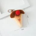 Porte-clés en peluche gâteau toast mignon poupée en peluche pendentif sac accessoire doux - Gâteau / Style à Bouton-Pression
