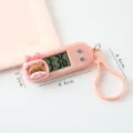 Jolie mini montre suspendue électronique rose dessin animé portable porte-clés numérique - Montres digitales à suspendre roses - Petite fille