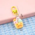 Joli porte-clés sundae de dessin animé, pendentif de cartable mignon, cadeau de dessert. - Ours biscuit
