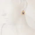 Pendientes de concha de zodiaco tauro de acero inoxidable chapado en oro 18k mujer - Tauro