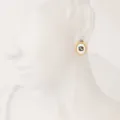 Aretes de tuerca con signo del zodiaco Cáncer de acero inoxidable chapado en oro - Cáncer