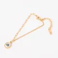 Stainless steel 18K gold plated Libra zodiac bracelet with mother of pearl shell pendant for women. - Libra
