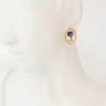 Acero de titanio chapado oro 18k concha pendientes de tuerca florales moda mujer. - Octubre - Caléndula
