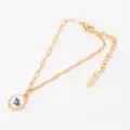 Stainless steel 18k gold plated zodiac sign bracelet with shell pendant for women minimalist daily - Capricorn