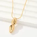 Exquisita collar con colgante de cuerpo abstracto dorado, elegante cadena de clavícula de acero. - Diseño de espada corta