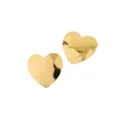 Pendientes de doble corazon en oro, joyas de moda elegantes y chic de metal para mujeres. - Estilo Doble Corazón Brillante (Estilo 2)