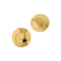 Pendientes de tuerca geométricos en espiral dorados, diseño elegante para joyería. - Estilo Vórtice Geométrico Disco Redondo (Estilo 6)