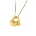 Gold plated stainless steel heart pendant necklace, stylish chic jewelry accessory for women. - 3D Heart Pendant