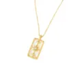 Collar con colgante de estrella brújula de acero inoxidable dorado con circón blanco. - Estilo Brújula Estrella