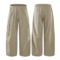 Heren zomer dun sneldrogend losse cargo broek casual kaki streetwear outdoor broek - 28 / Bottoms / Khaki