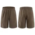 Men's summer casual linen shorts, lightweight breathable loose fit beach sports five-point trousers. - 28 / Bottoms / Coffee