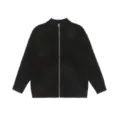 Men's Black Ribbed Knit Mock Neck Zip Up Cardigan Sweater Winter Casual Daily Wear Outerwear - 3XL / Tops / Black
