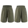 Men's Summer Ice Silk Casual Shorts Loose Straight Quick Dry Olive Green Five-Point Pants - 28 / Bottoms / Army Green