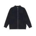Men vintage grey ribbed knit zip up cardigan sweater casual loose streetwear outerwear - 3XL / Tops / Navy Blue