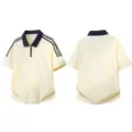 Herren American College Stil Kurzarm Polohemd Sommer Freizeit Gestreiftes Top SKU Ansicht - S / Oberteile / Beige