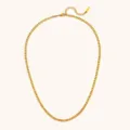 Goldene KUBANISCHE Kettenhalskette Edelstahl 18K Vergoldet Minimalistischer Schmuck - Panzerkette (N2485)
