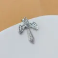 Silberfarbene Kupfer Mikrogeladene Zirkonia Herz Flügel Schwert Kreuz Anhänger Halskette Zubehör. - Dolch Engelsflügel Herz Anhänger Zubehör (Stil 3)