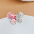 Copper cubic zirconia pink enamel butterfly pendant DIY jewelry accessories for necklace bracelet. - Butterfly Pattern Style (YE1162-1171)