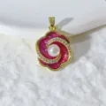 Neues chinesisches Ölgemälde Rose Anhänger Kupfer Mikro eingelegt Zirkon vergoldet DIY Zubehör - Exquisite Weiße Perle Rose (0220)